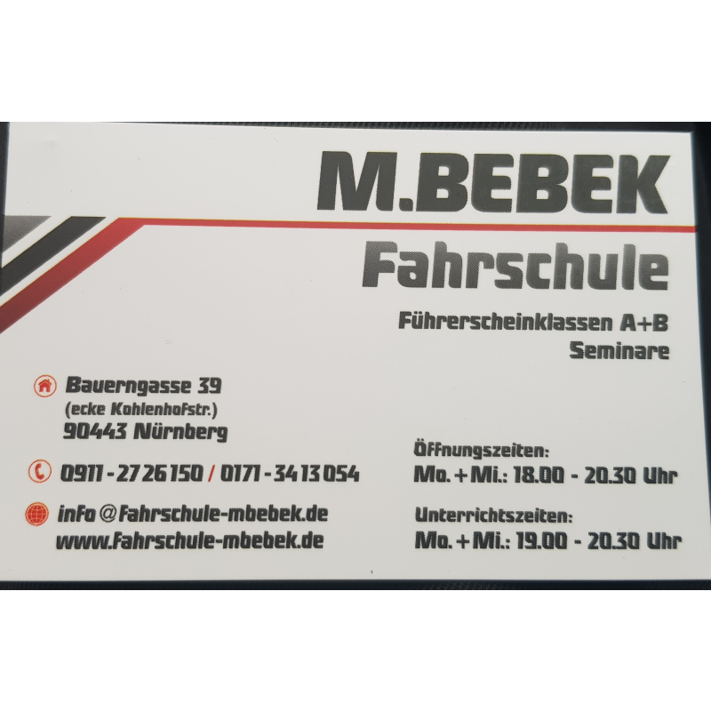 Logo: FAHRSCHULE  M.BEBEK